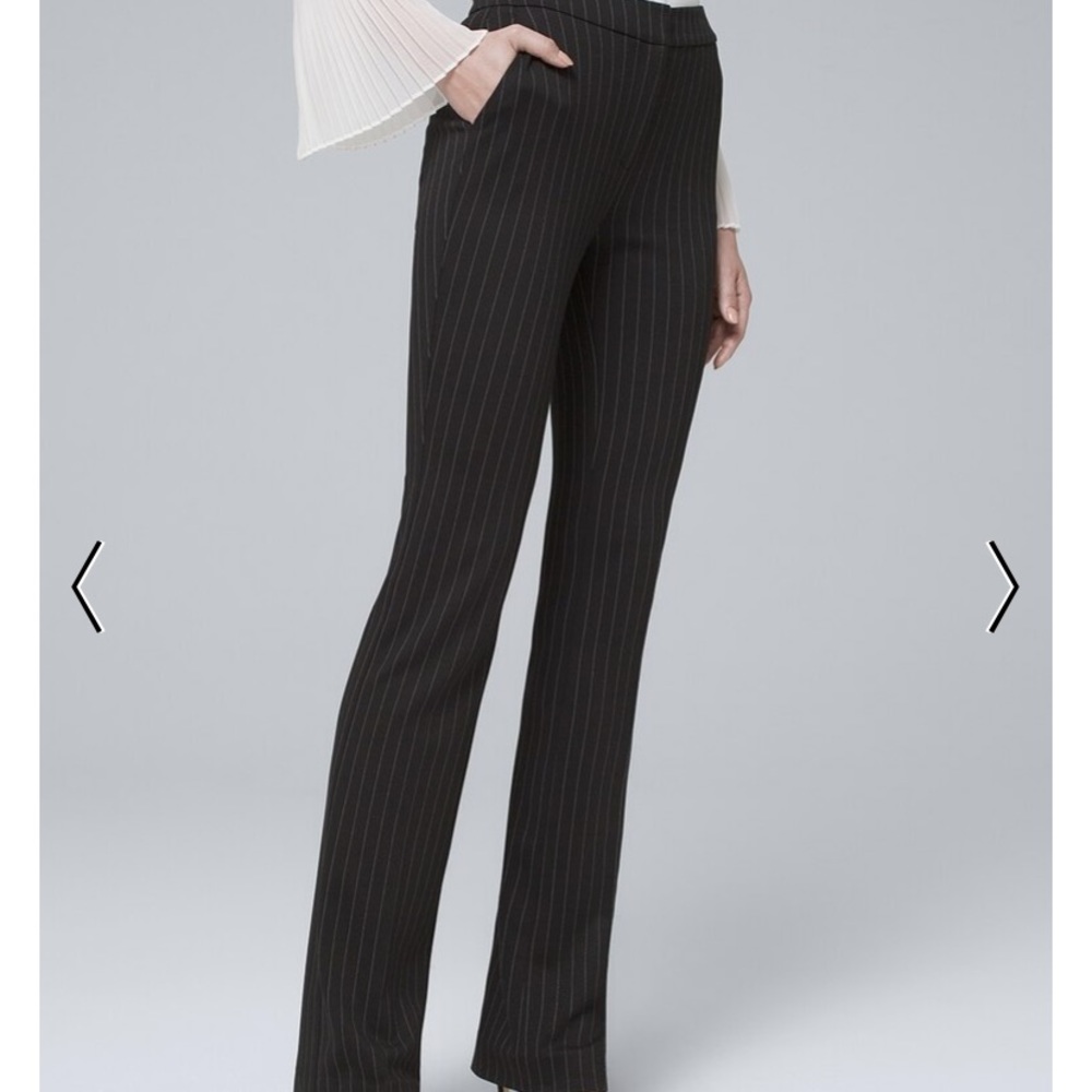 WHBM Black Pinstripe Pants